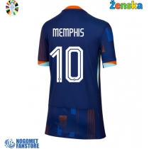 Nizozemska Memphis Depay #10 Gostujuci Dres za Ženska EP 2024 Kratak Rukav